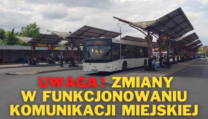 zmianyw funkcjonowaniu komunikacji miejskiej