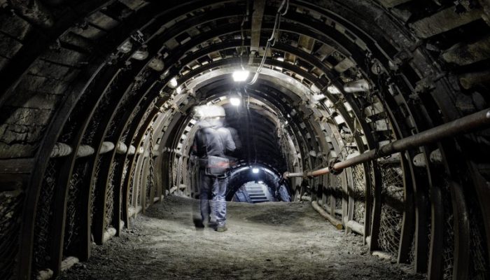 Guido, widok tunelu z górnikiem